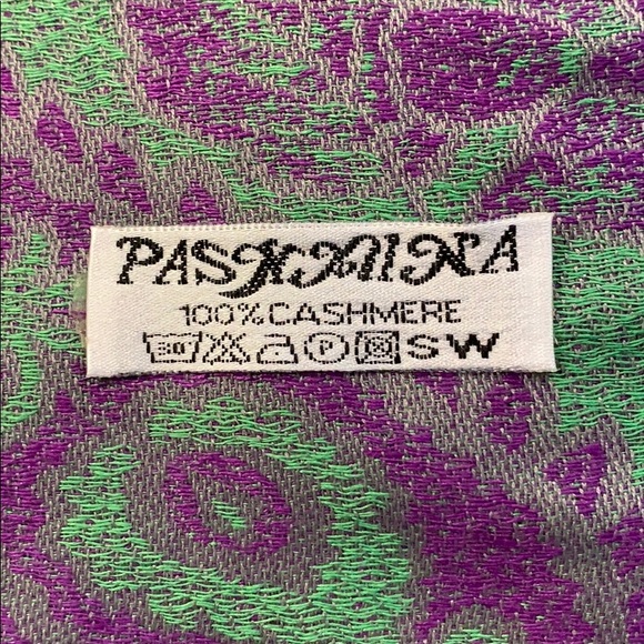 100% cashmere Pashmina scarf paisley - Picture 5 of 6